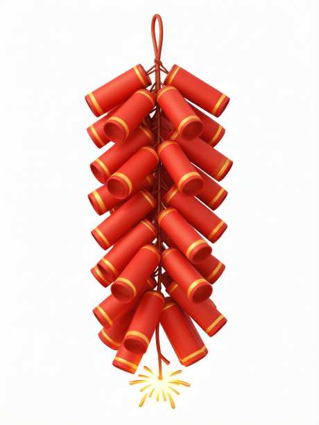 春节鞭炮插画元素_AI图片下载_采样_3072X4096像素-元素,插画,马年-作品编号:2026010813486078-志ˇ设ˉ网