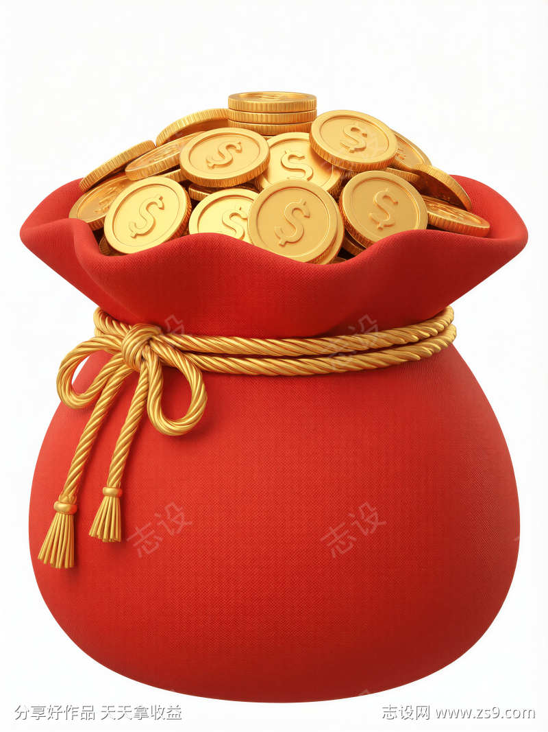 春节福袋插画元素