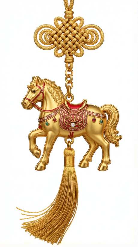 金箔质感中国结小马挂件_AI图片下载_euler采样_2284X4094像素-金箔,质感,中国结-作品编号:2026011012145213-志ˉ设`网