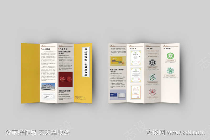 产品宣传四折页