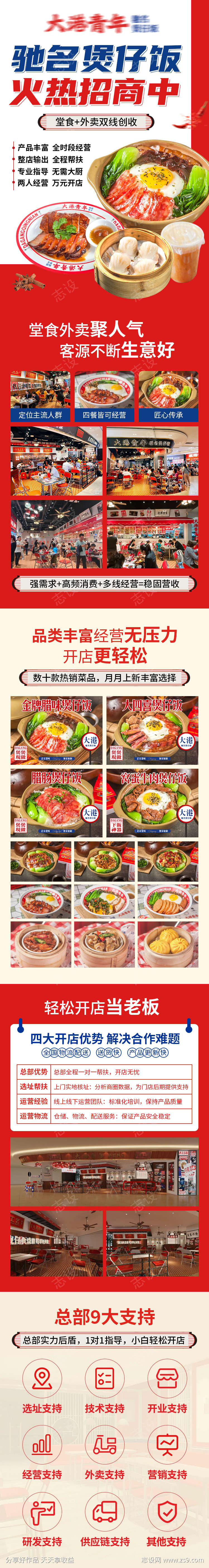 煲仔饭招商加盟落地页