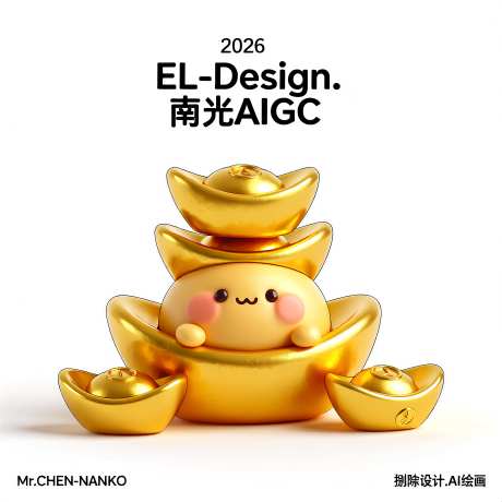 稚拙手绘风格拟人金元宝_AI图片下载_euler采样_4096X4096像素-稚拙,手绘,风格-作品编号:2026011216172944-志˒设͵网