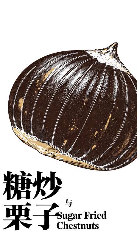 颗粒手绘抽象糖炒栗子_AI图片下载_euler采样_2304X4096像素-栗子,颗粒,手绘-作品编号:2026011216355355-志·设˱网