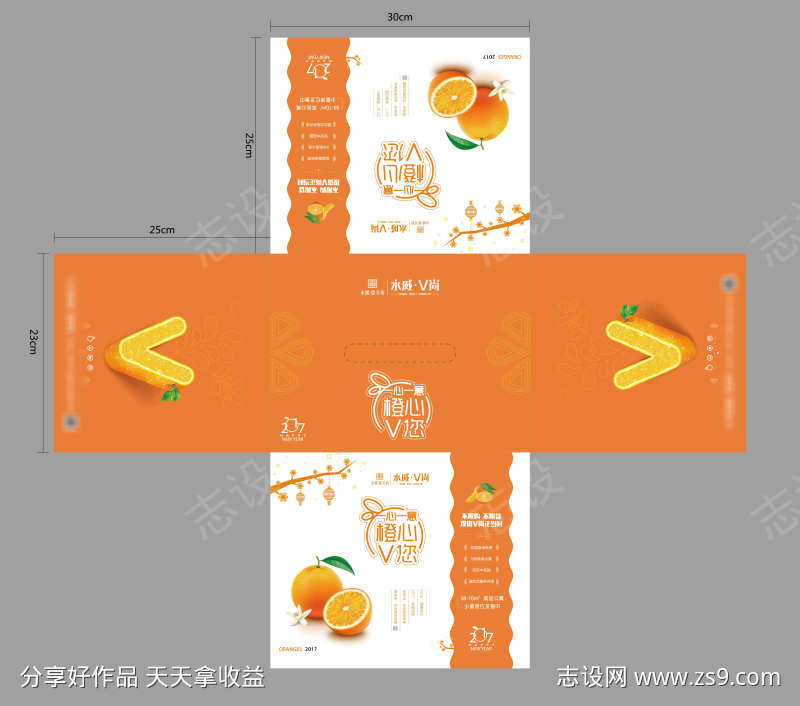 橙子包装盒