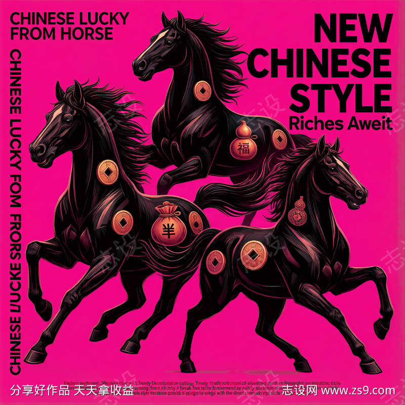 新中式潮流插画海报