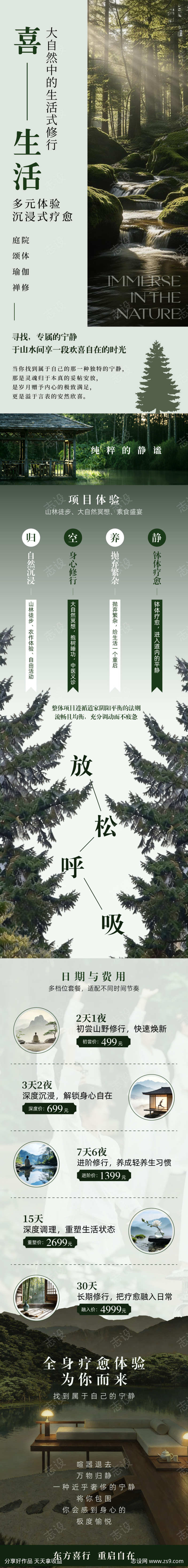 禅修疗愈长图