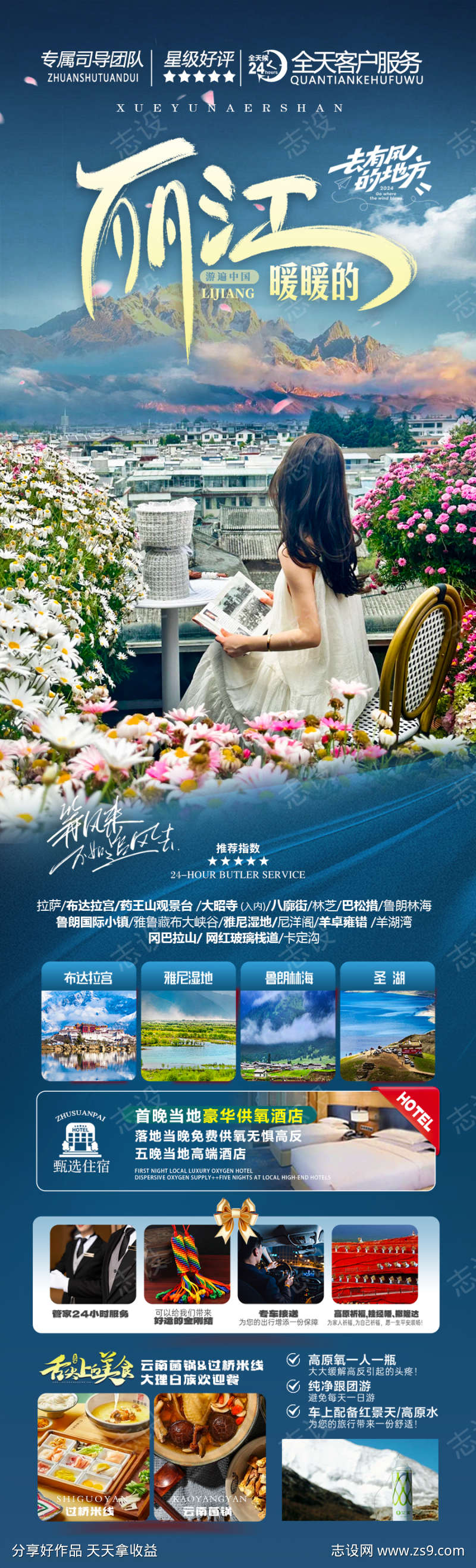 云南旅游海报昆明大理丽江西双版纳旅行