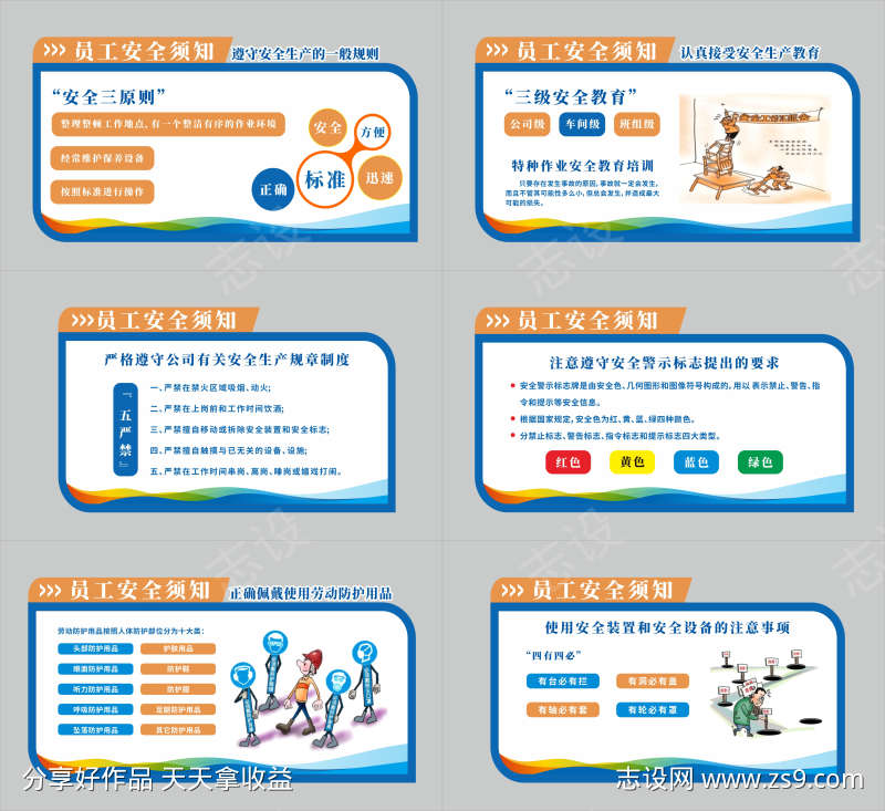 员工安全须知标牌