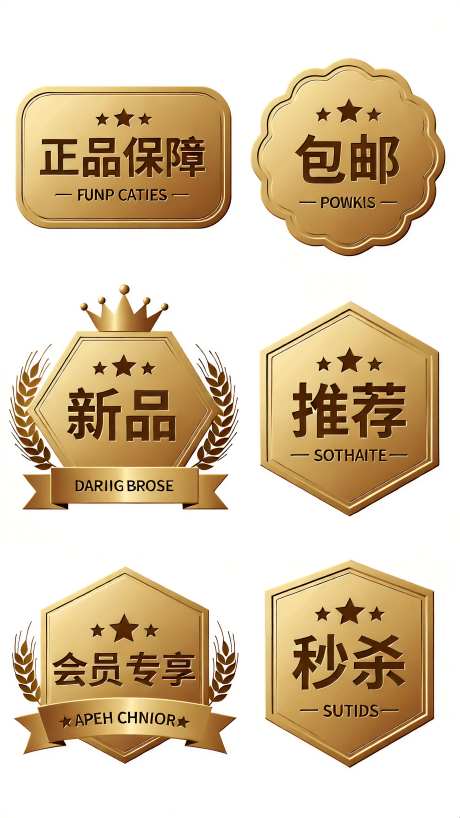 电商促销标签套装