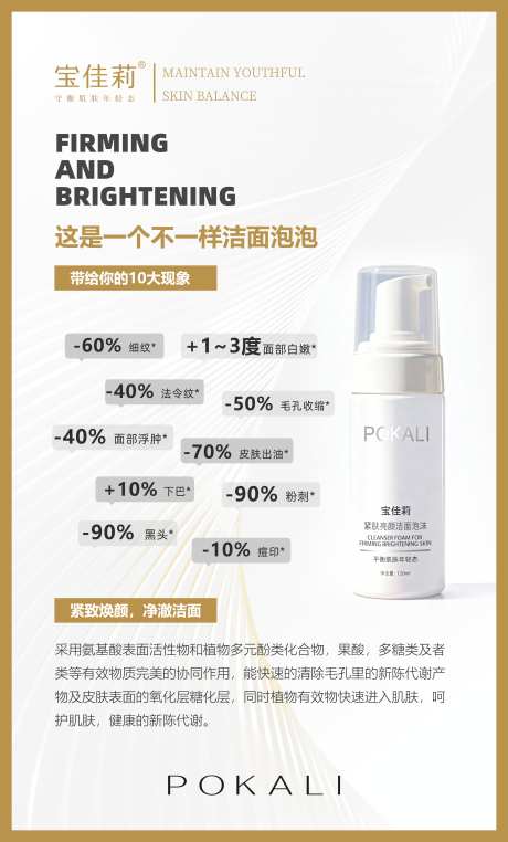 紧致洁面作用机理海报