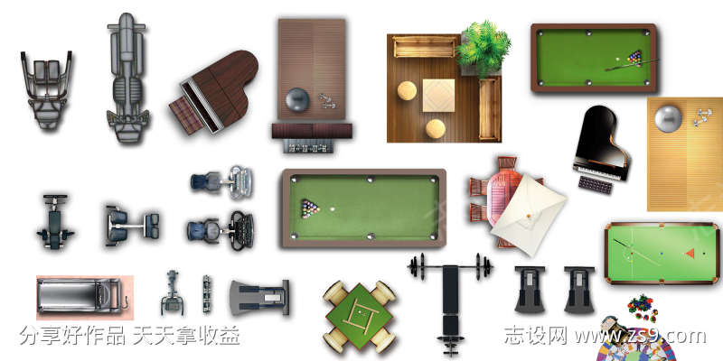 地产户型渲染图元素