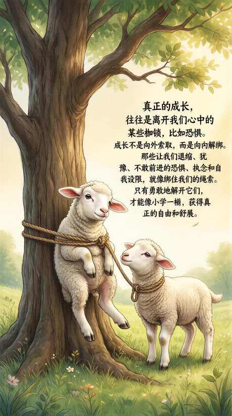 温柔打破恐惧成长壁纸海报