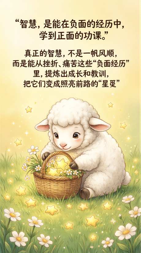 治愈系插画温柔有力量壁纸海报