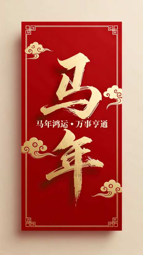 马年鸿运万事亨通书法字体_AI图片下载_euler采样_2304X4096像素-马年,鸿运,万事亨通-作品编号:2026022222462621-志‛ۛ设‛ۛ网