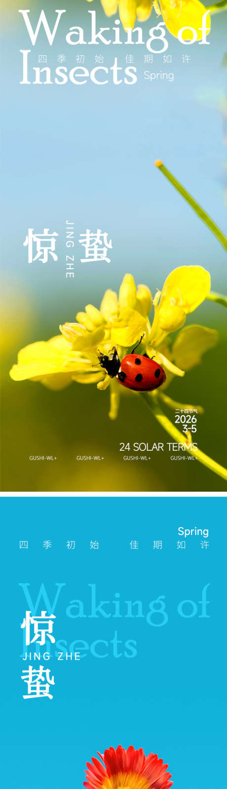 二十四节气春季惊蛰海报