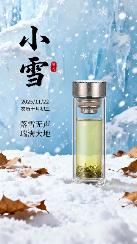 电商海报小雪二十四节气海报