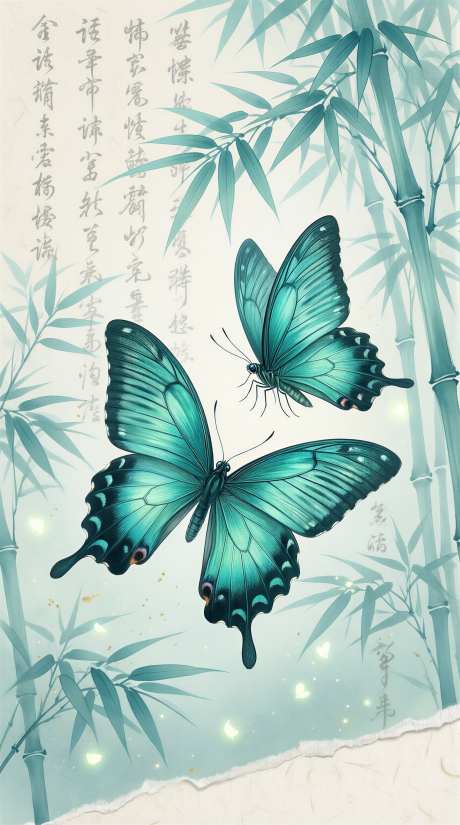 东方禅意新中式美学插画海报壁纸图