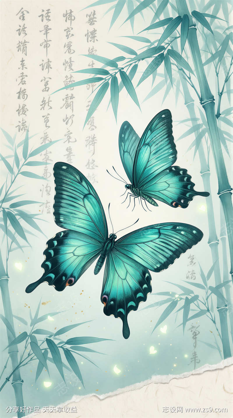 东方禅意新中式美学插画海报壁纸图