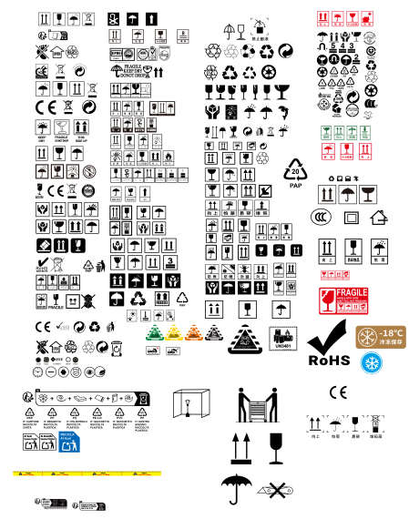 包装纸箱图标三防四防标识