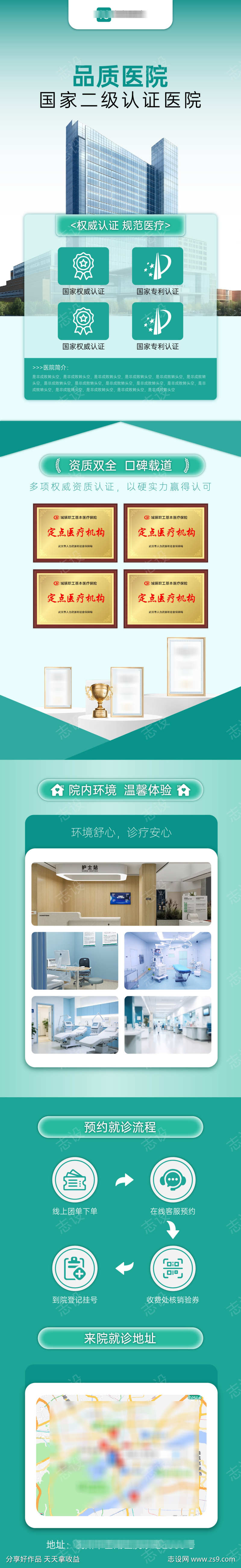 绿色清新医疗详情页