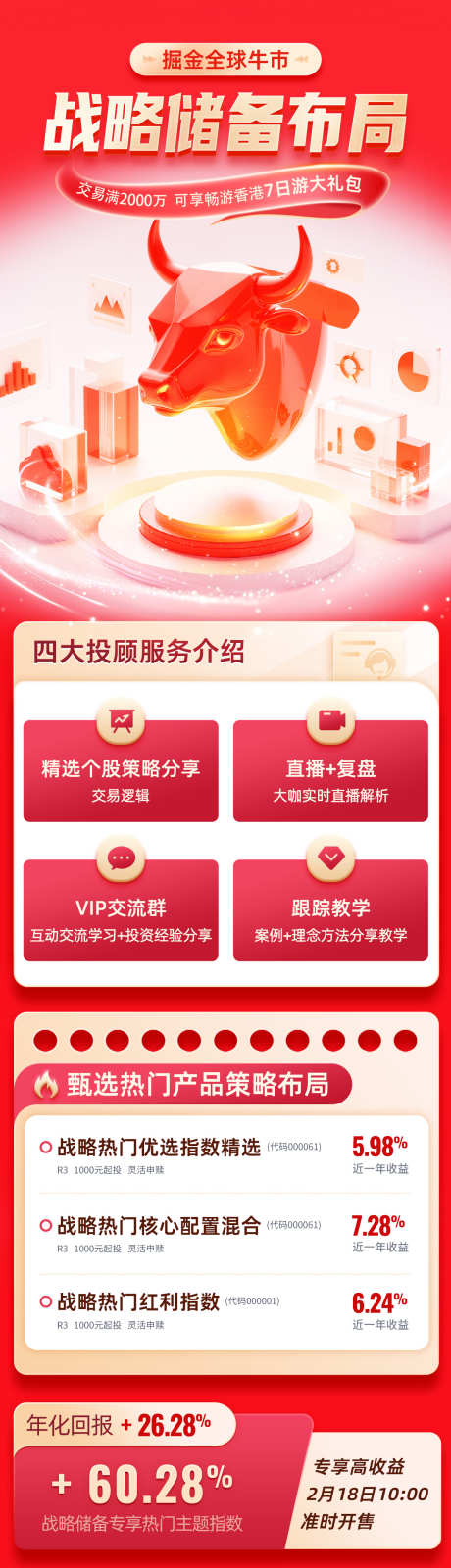 战略储备布局牛市金融理财热门产品详情页