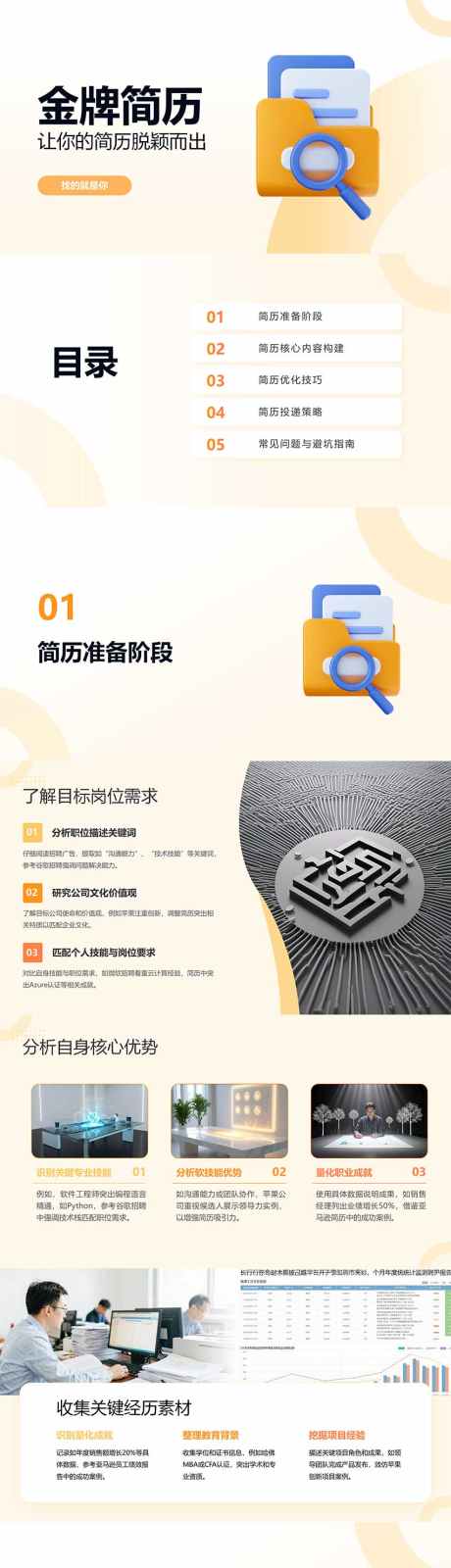 金牌简历如何让你的简历脱颖而出PPT_源文件下载_PPT格式_853X12000像素-求职,技巧,简历-作品编号:2026030815023750-志.设˓网