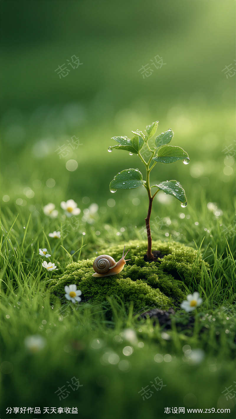 摄影风格植树节元素