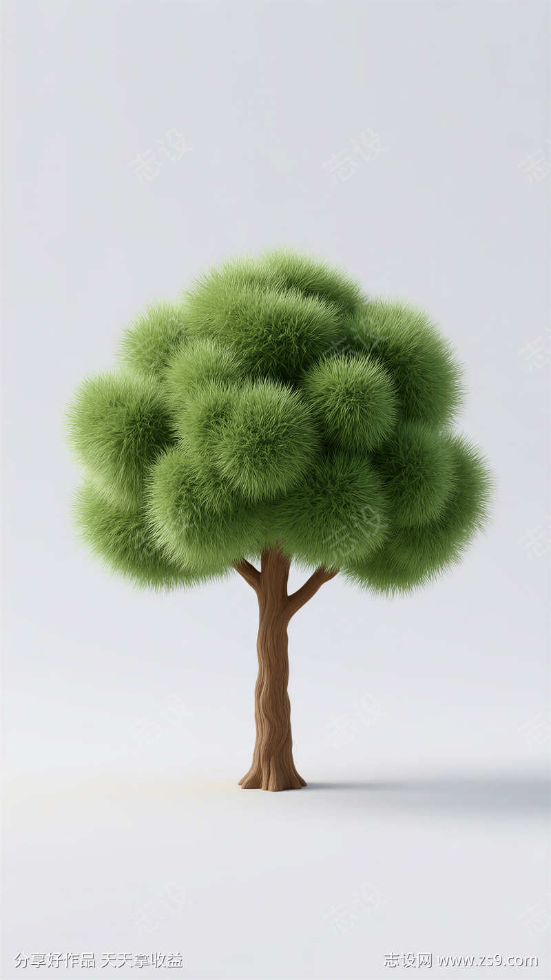 插画风格植树节元素