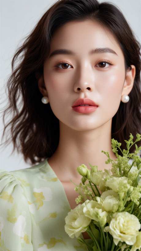 医美春日模特摄影图_AI图片下载_采样_2304X4096像素-鲜花,摄影图,模特-作品编号:2026030909122927-志˲͓͕͔͐͑͗ٚٛٙ设’网