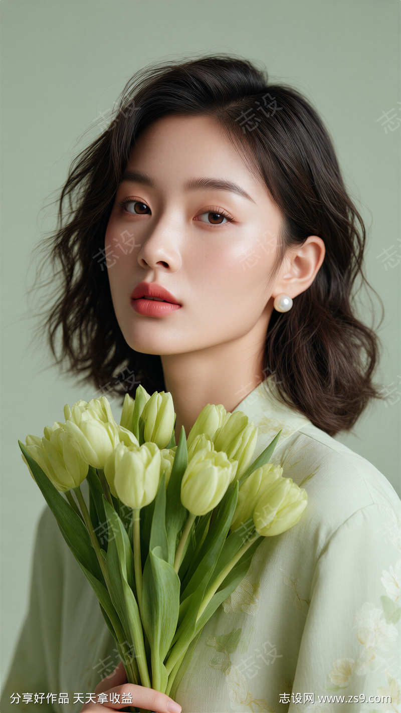 医美春日模特摄影图