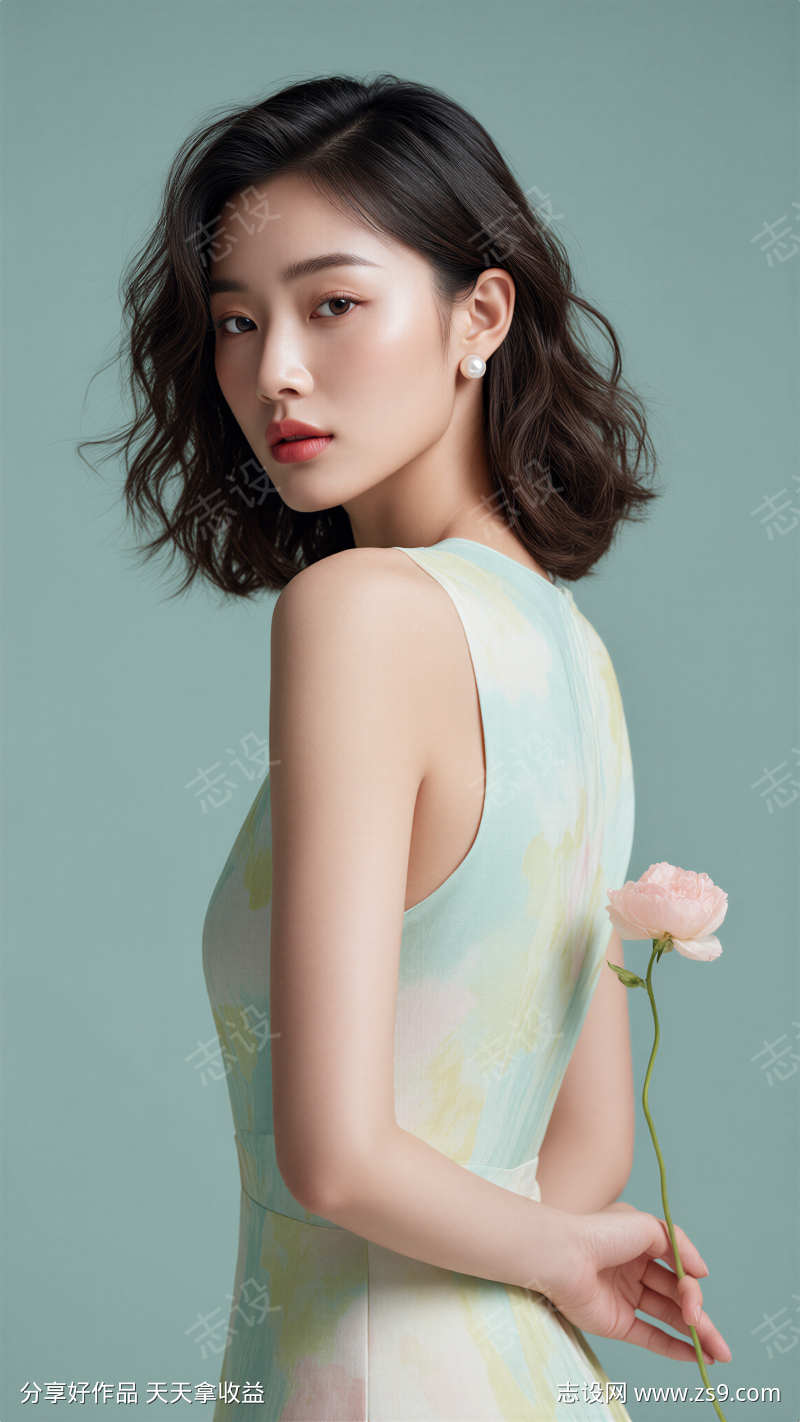 医美春日模特摄影图