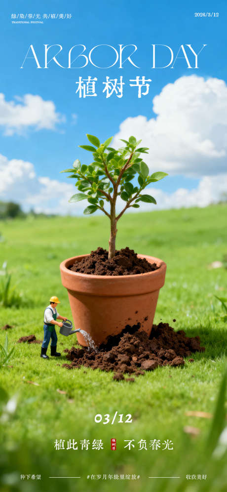 312植树节海报