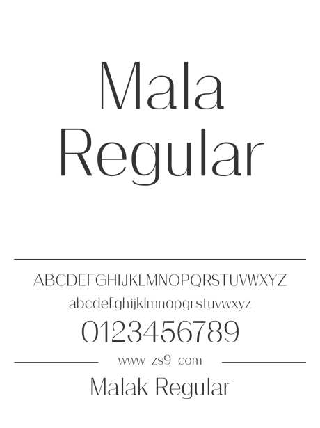 Malak Regular_字体下载_格式_英文_常规_免费商用-Malak,简约,现代-作品编号:2026031410421405-志·设‛ۛ网