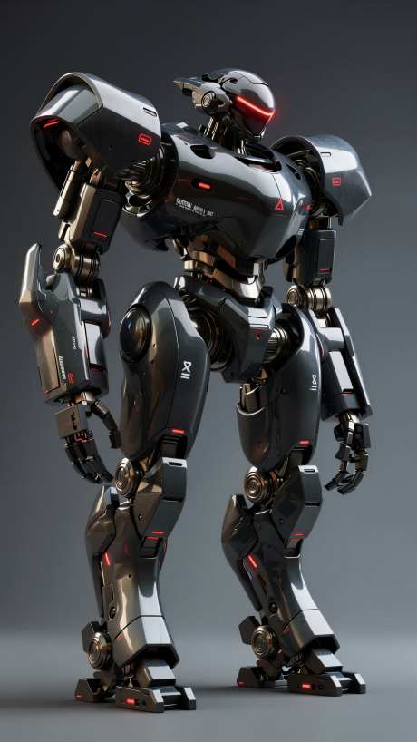 黑色金属质感流线型机甲