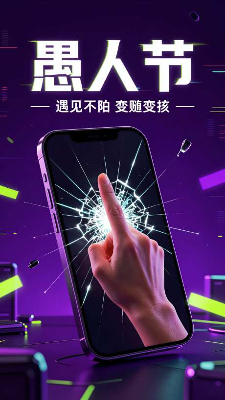 愚人节科技_AI图片下载_euler采样_2304X4096像素-手机,海报,科技感-作品编号:2026031713172573-志‘设,网