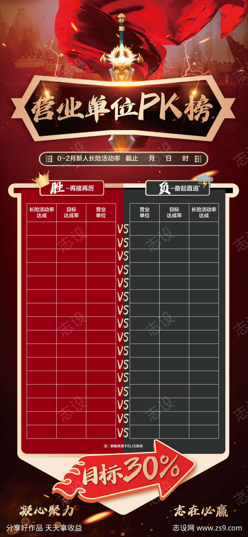 营业PK榜海报