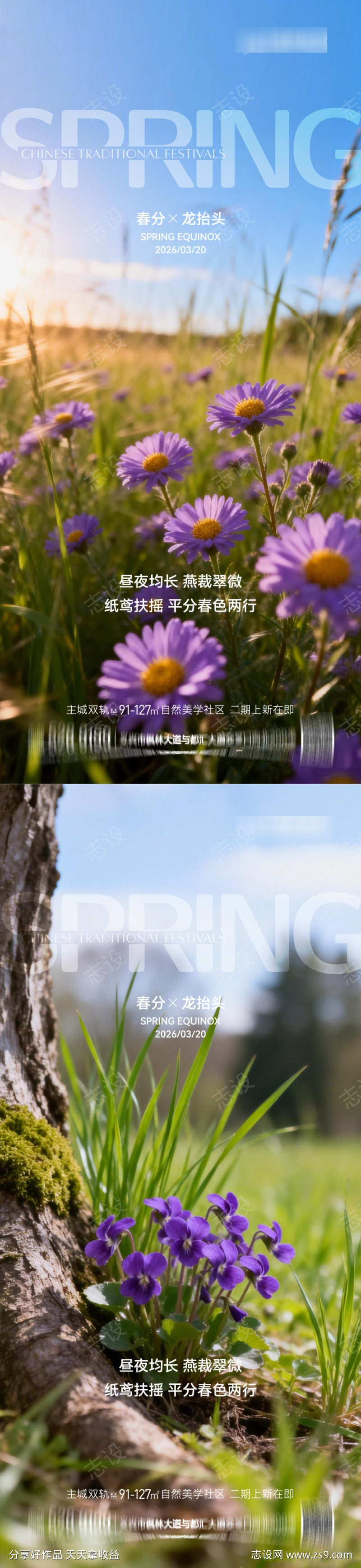 2026春分龙抬头节日节气海报