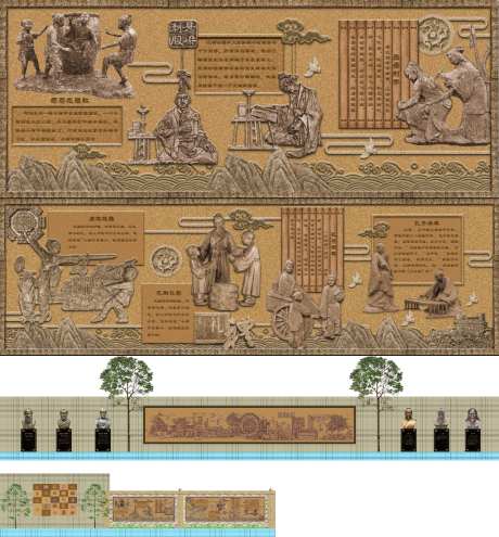 学校浮雕文化墙