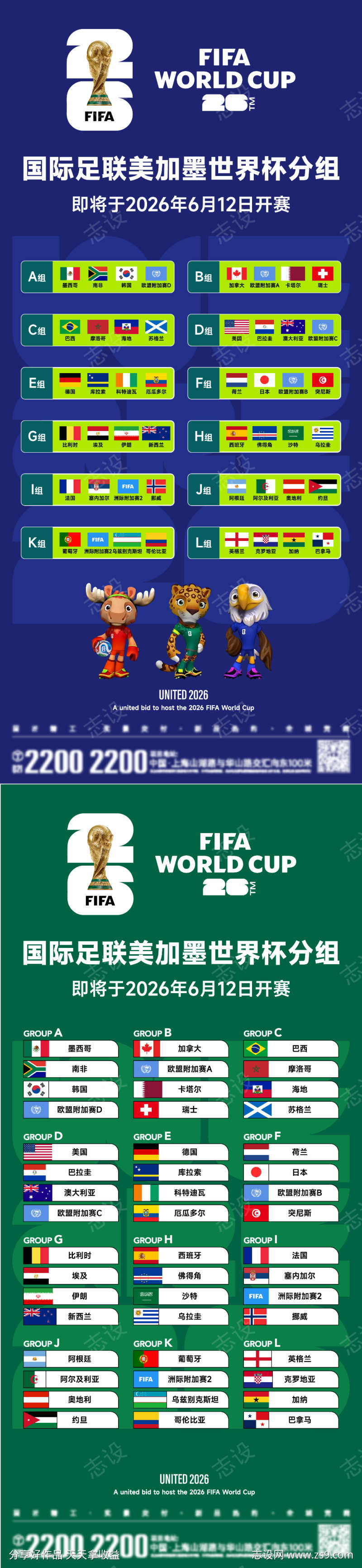2026美加墨世界杯分组海报