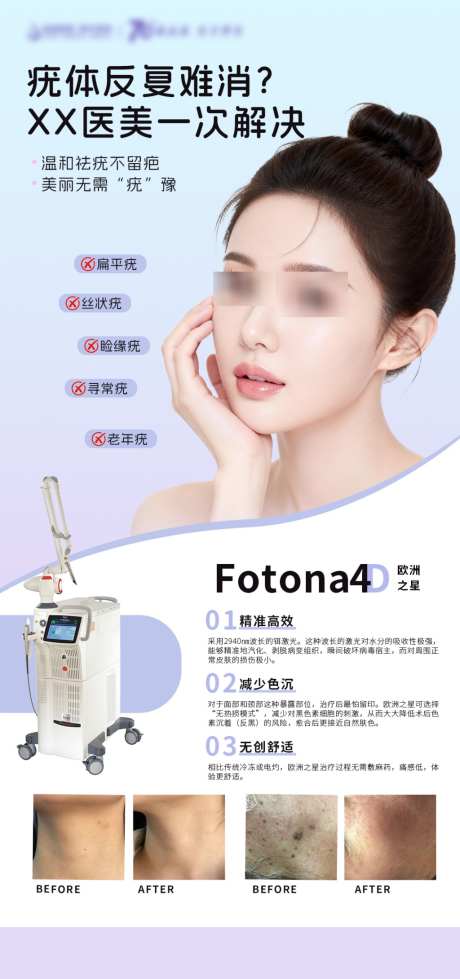 医美专业祛疣海报