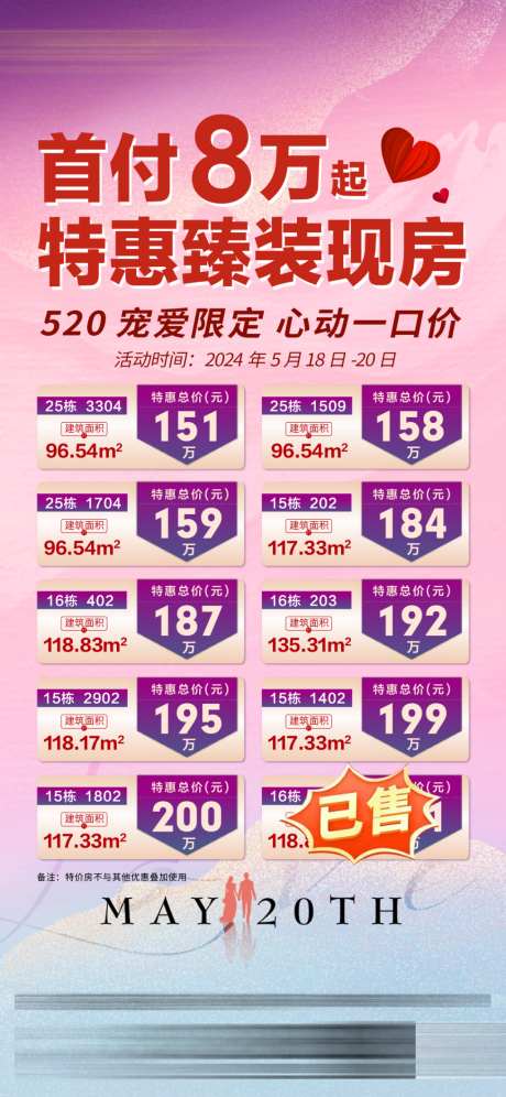 地产520特价房海报