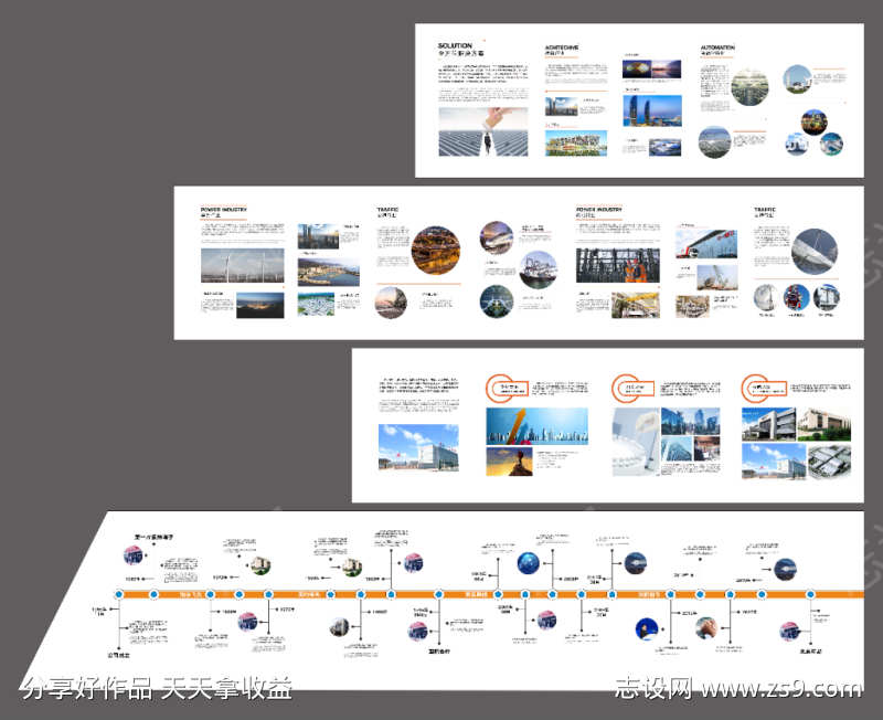 企业展厅宣传展板时间轴文化墙