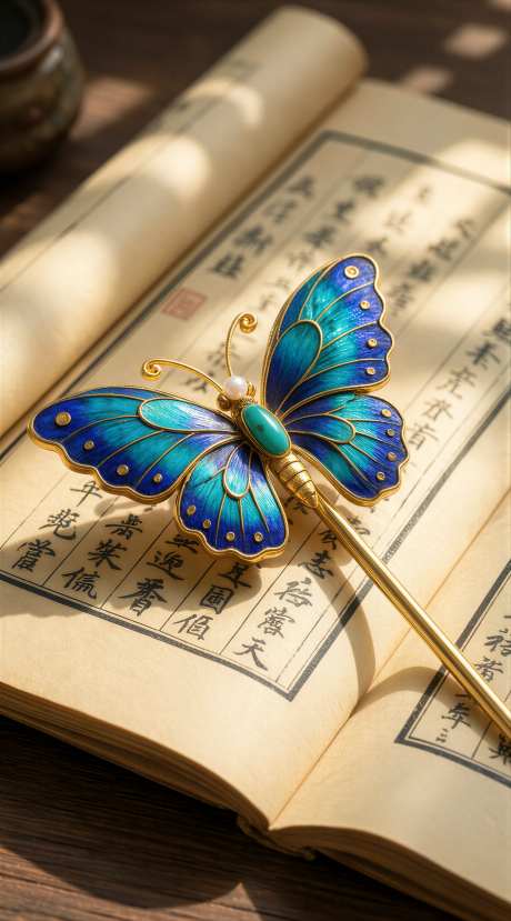 古风蝴蝶簪