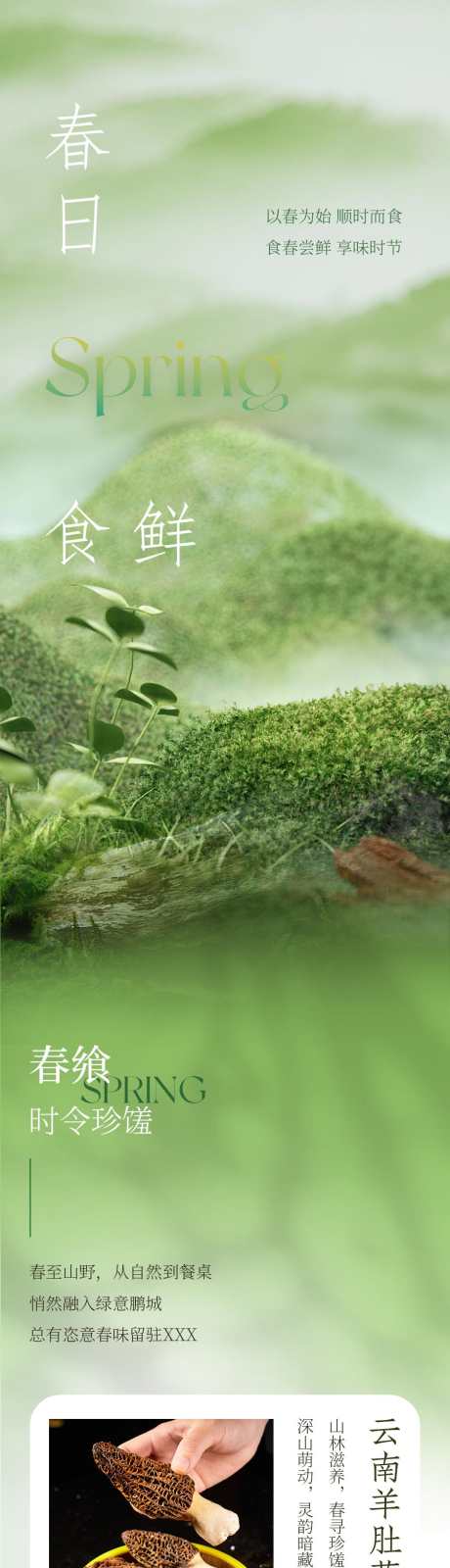 春季菜餐饮酒店中餐厅菜品促销海报长图