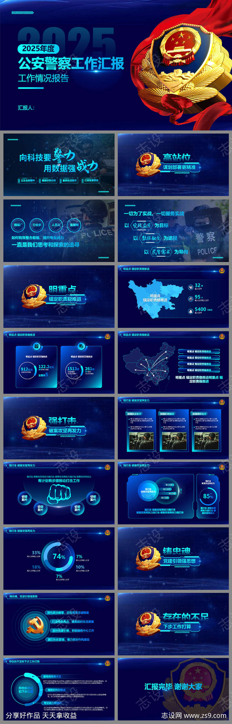 公安警察工作汇报PPT