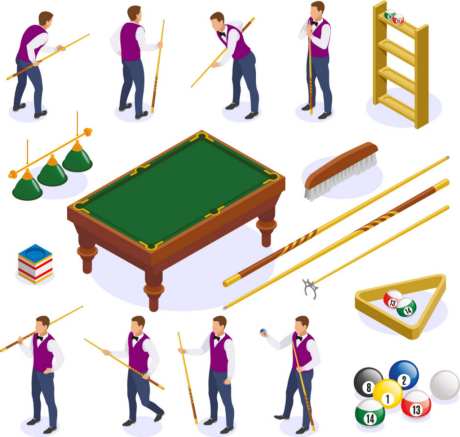 台球素材装饰