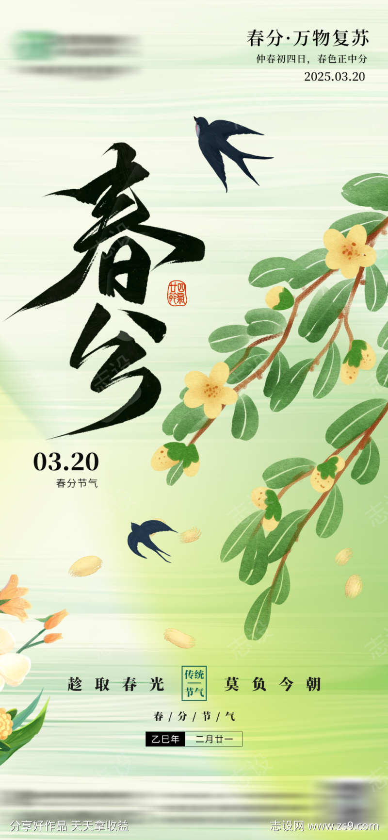 春分节气海报