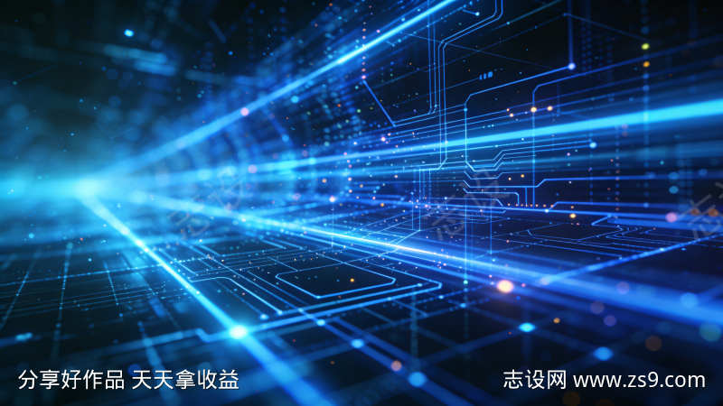 未来感电路动态背景科技视频宣传片通用