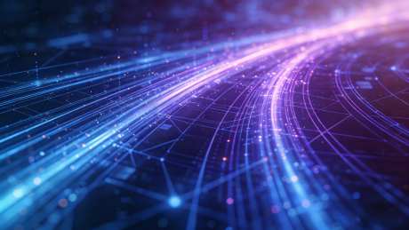 蓝紫科技数据流沉浸式未来感光纤流动