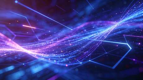 赛博朋克风光效汇聚科技城市动态背景视频